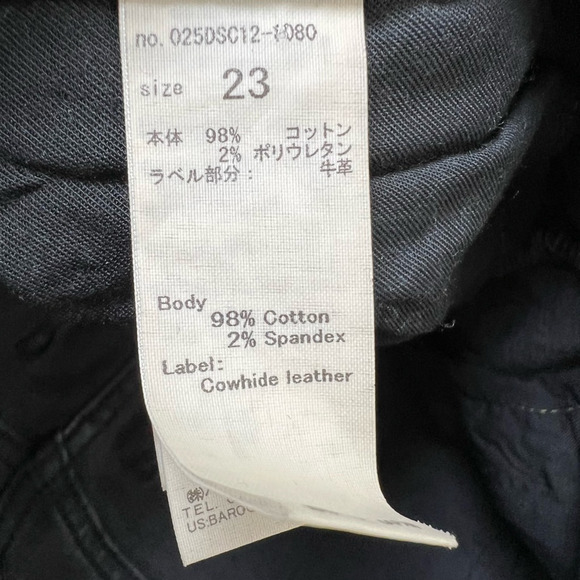 Moussy Vintage Belver Skinny Jeans Black Wash Denim Distressed Stretch Size 23 - Picture 10 of 12